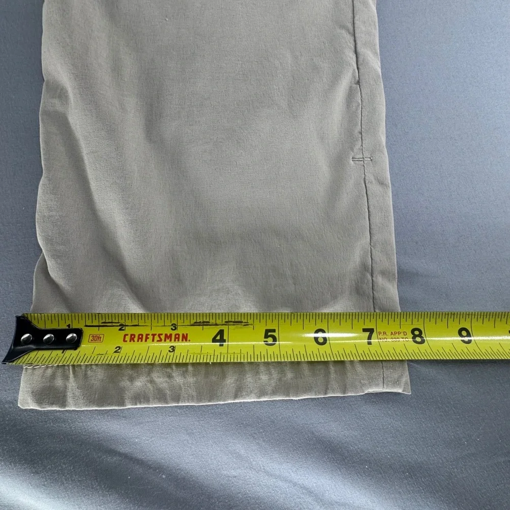 The North Face Mens Khaki Nylon Stretch Hiking Travel Pants Size 34 Regular